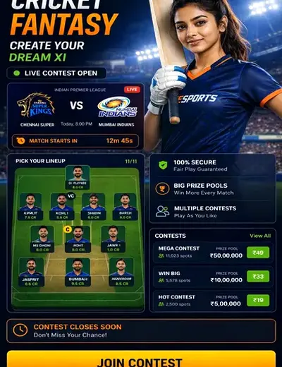 Playupcasino (play up casino) fantasy cricket & matchday visual 3